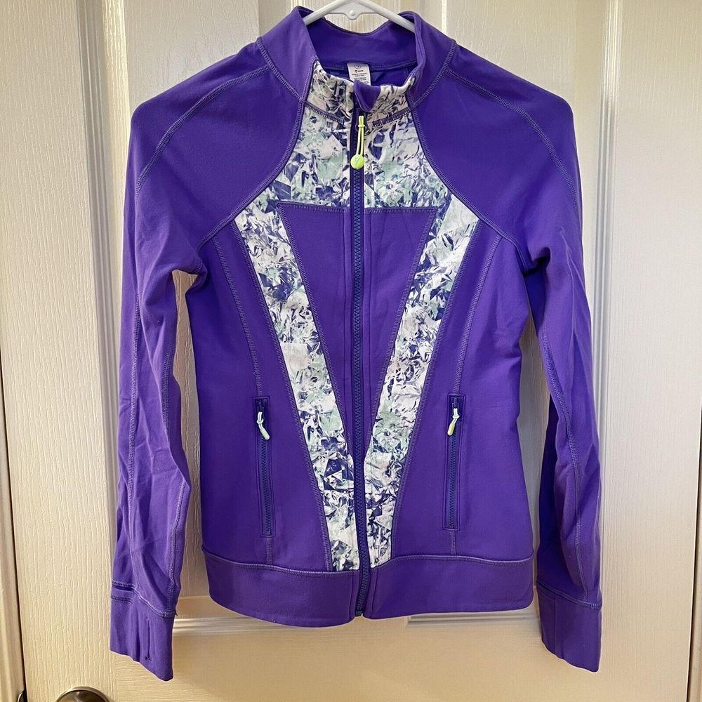 Ivivva Athletica by Lululemon Full Zip Jacket Purple Girls Size 12